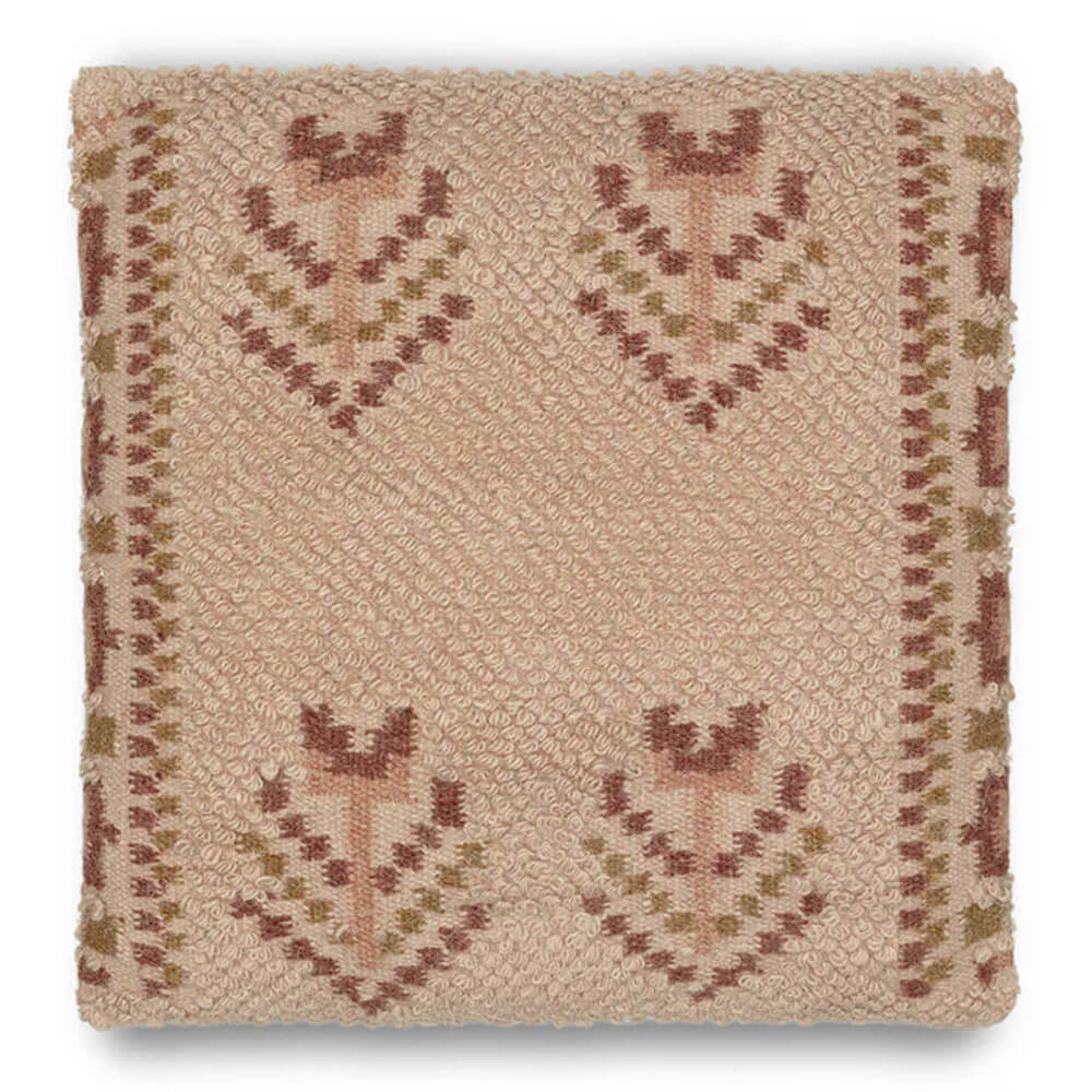 Nkuku Kandy Wool & Cotton Cushion Cover Dusty Pink Square